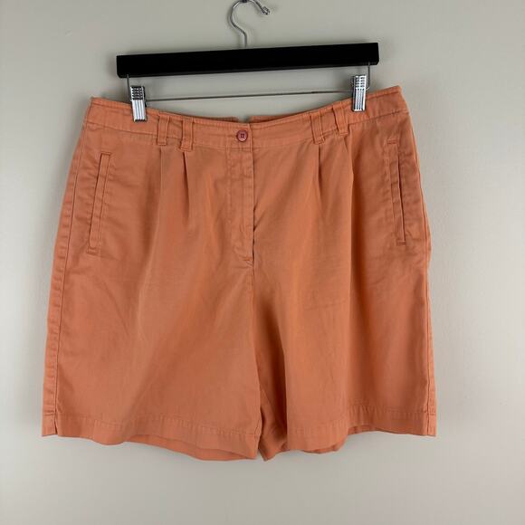 Cuffys Cape Cod MA Women's 16 Shorts Peach 8" Inseam 100% Cotton Summer READ - Picture 1 of 9